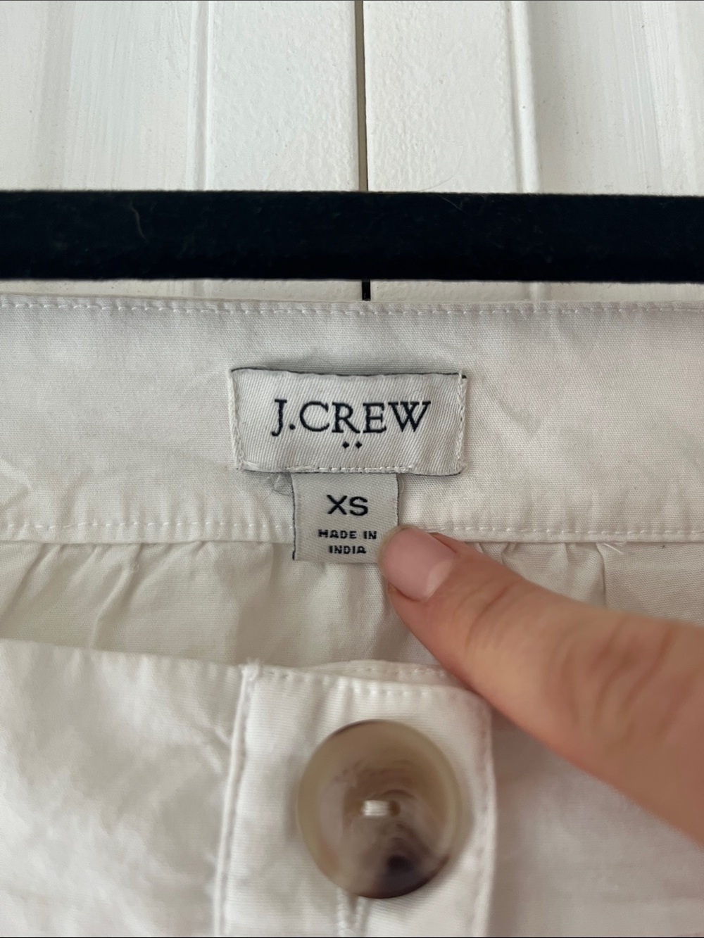 100% Cotton J Crew White Button-Front Square Neck Women's Top, XS - Picture 3 of 3